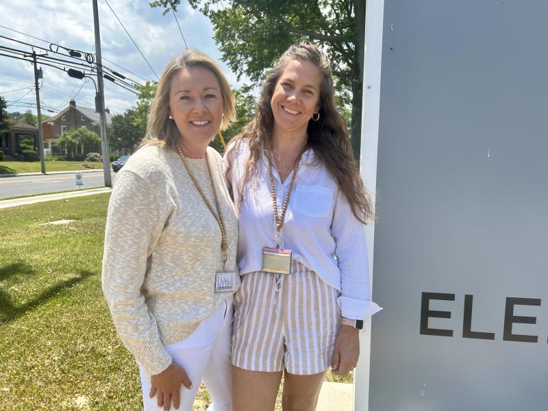 Over the decades, a number of coincidences have helped cement the friendship of Nicole Anderson, left, and Erin Handley. ELLEN DRISCOLL PHOTO